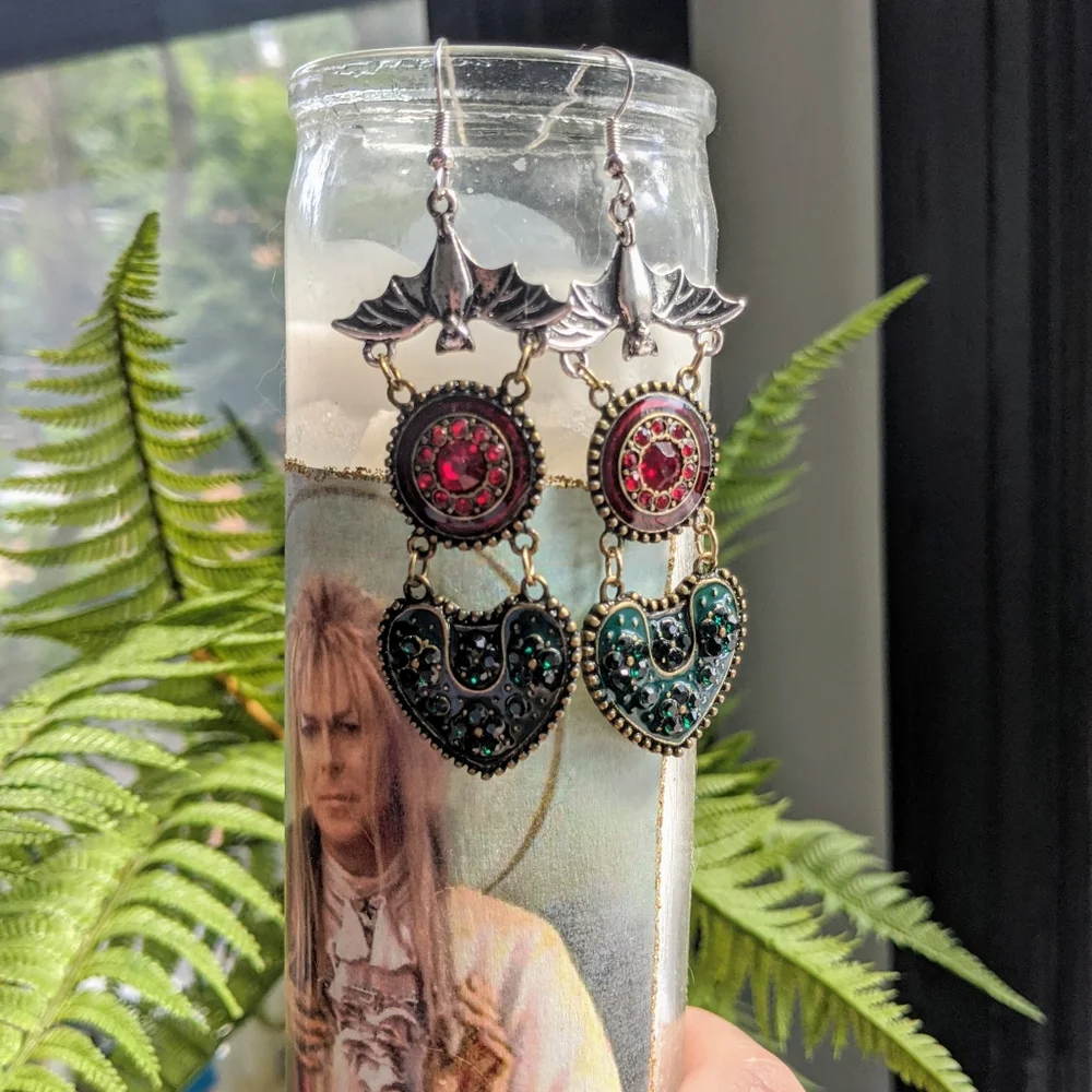 Bats Can Be Glam Rhinestone Earrings